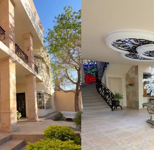 La mansión tiene 700 m2 de terreno, y 950m de construcción, la casa cuenta con cuatro recámaras con opción a 5 en planta baja.