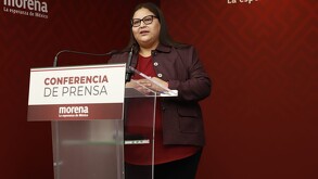 Citlalli Hernández en conferencia de prensa