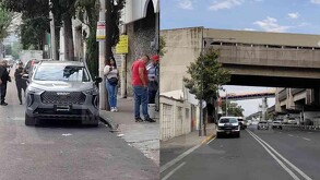Conductor de camioneta es baleado por motosicarios en Iztacalco, hoy jueves 16 de abril del 2026.
