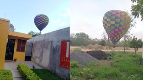 Globo aerostático que cayó en Montemorelos