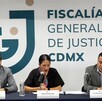 Bertha Alcalde Luján, fiscal general de la FGJ de la Ciudad de México anuncia la suspensión de funcionarios.