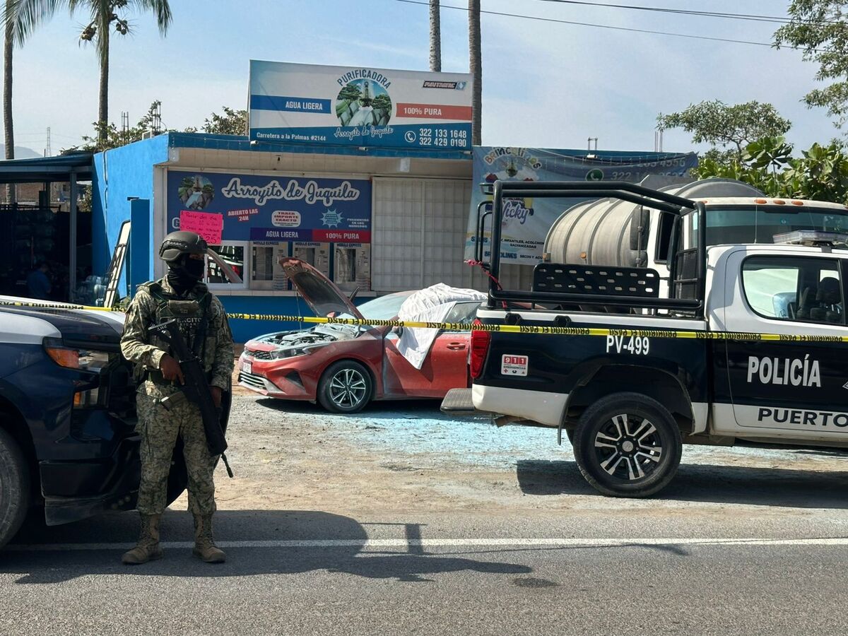 Zona del ataque donde murió un expolicía de Puerto Vallarta; René Méndez