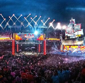 Escenario y ringside de WrestleMania 37 en 2021.