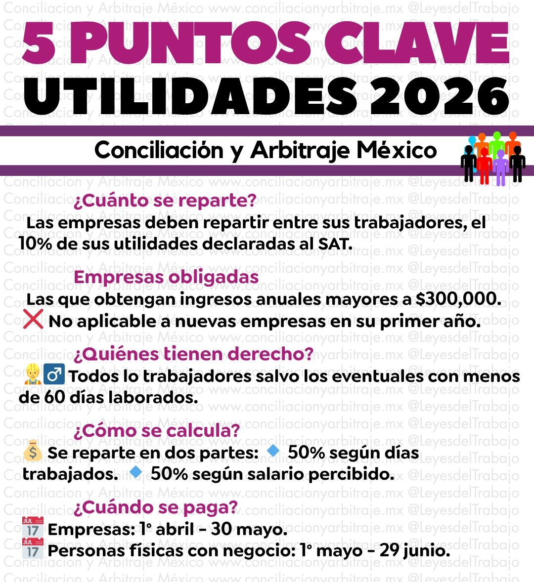 ¿Cuándo es el reparto de utilidades 2026? Conoce las fechas límite de pago para empresas y personas físicas, los requisitos de días laborados y qué hacer si no