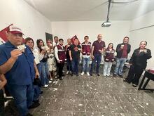 Momento de afiliación de trabajadores del municipio de Santa Catarina.