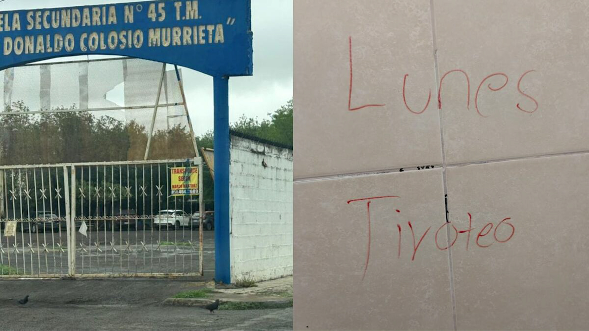 Autoridades de San Nicolás activan operativo mochila en la Secundaria 45 tras amenaza de tiroteo hallada en los baños. Padres retiran a sus hijos.