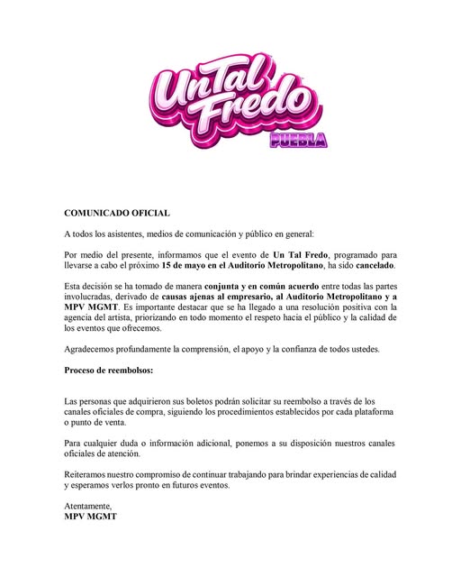 Comunicado Un Tal Fredo
