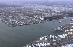 Foto tomada de Japón en la que se muestran la zona de daños que el sismo podría llegar