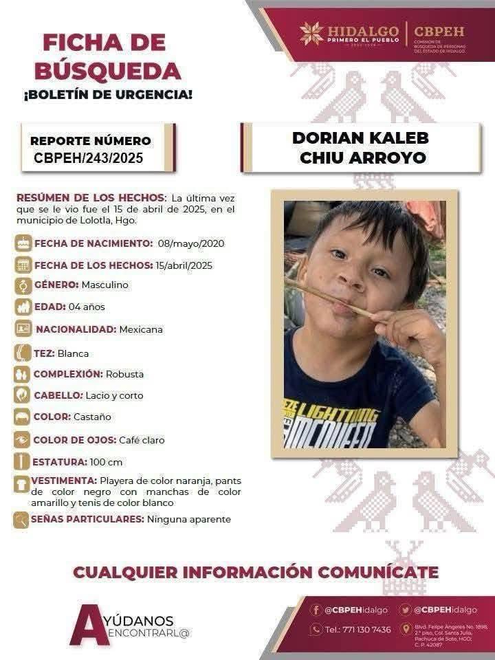 Ficha de búsqueda de Dorian Kaleb