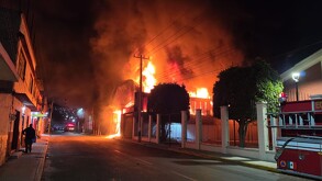 Incendio en bodega de Ecatepec.