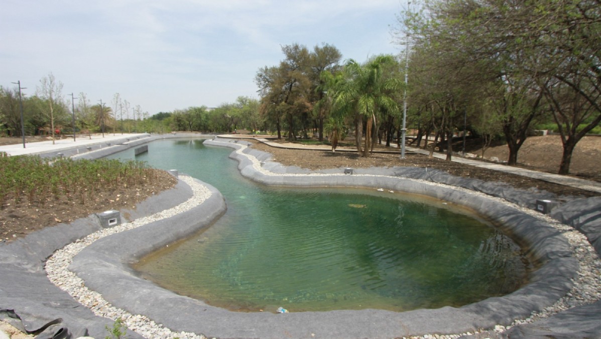 Avance del Parque del Agua en Nuevo León.