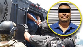 Hombre detenido sonriendo durante su presentación ante la autoridad.