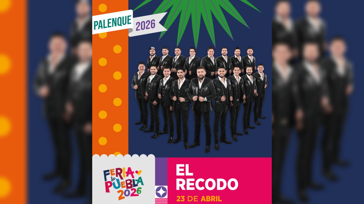 cartel de el recodo en el palenque de la feria de puebla