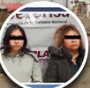 Aspecto de una vivienda modesta y los rostros de dos mujeres detenidas en Puebla.