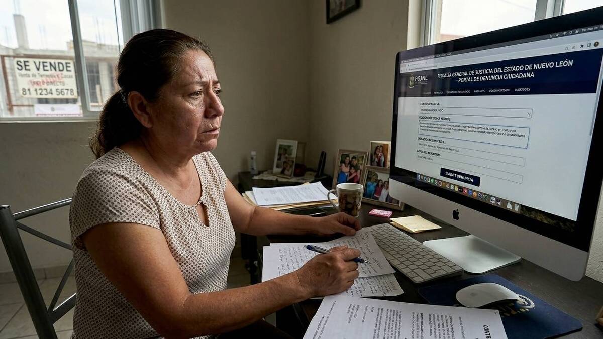 Si detectaste irregularidades en tu contrato o la obra ha sido abandonada, utiliza los canales digitales de la Fiscalía de Nuevo León