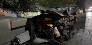 Choque de camioneta en avenida Garza Sada, Monterrey.