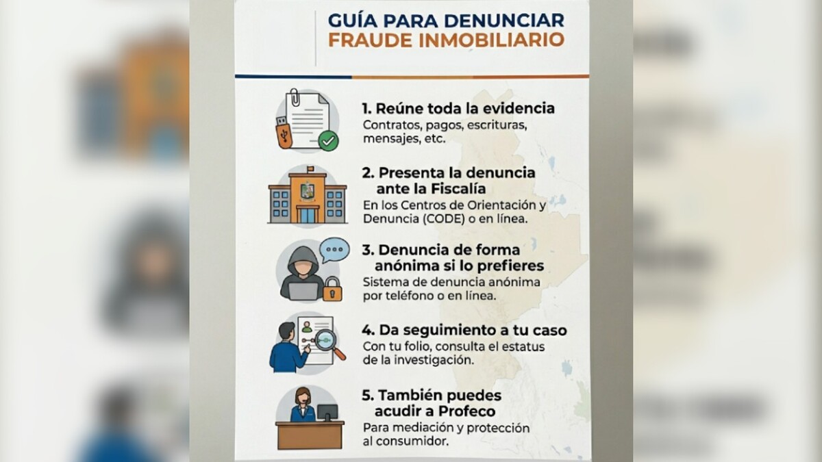 Sigue estos 5 pasos esenciales para denunciar cualquier estafa inmobiliaria