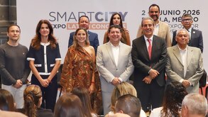 el presidente municipal de puebla pepe chedraui en la inauguración del smart city puebla 2026