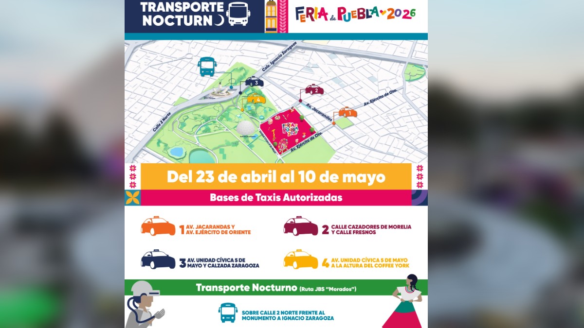 mapa de transporte público feria puebla