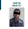 Ficha de vinculación a proceso de la Fiscalía de Jalisco con una foto de José de Jesús ‘N’ con los ojos censurados por un recuadro negro