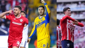 Paulinho, Gignac y la 'Hormiga' González en sus partidos en Liga MX.