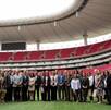 la reunion que se llevó acabo entre los emabajadores y el Comité Organizador de la Copa Mudial de la FIFA 2026 en el Estadio Guadalajara