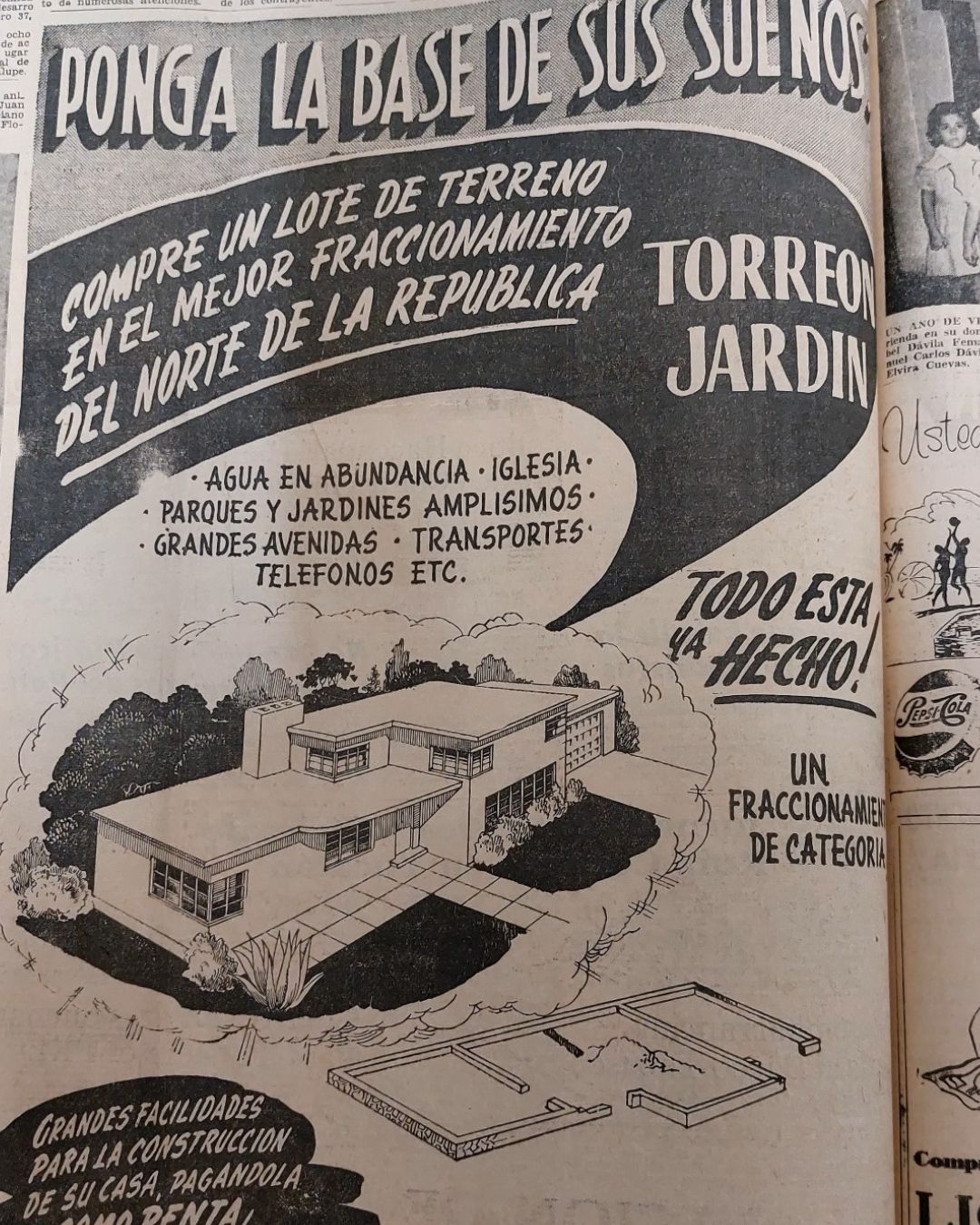 Anuncio de venta de terrenos en Torreón Jardín