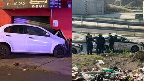 Un hombre es asesinado y choca contra un negocio en la GAM; autoridades hallan un segundo cuerpo en Periférico.