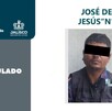 Ficha de vinculación a proceso de la Fiscalía de Jalisco con una foto de José de Jesús ‘N’ con los ojos censurados por un recuadro negro