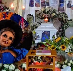 Funeral de Angelique Brizeida Cuellar Calvario, muerta en ataque armado a tienda de la colonia 10 de mayo.