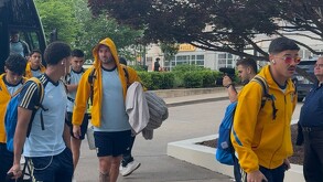 Tigres a su llegada a Nashville para sus semifinales de la Champions Cup 2026.