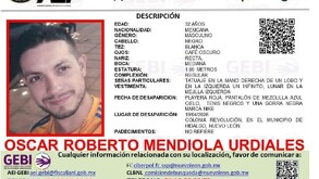 Oscar Roberto Mendiola Urdiales, hombre desaparecido en Nuevo León.
