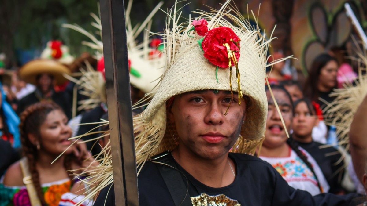 Joven personalizado del ejercito poblano en la Batalla de Puebla del 5 de Mayo