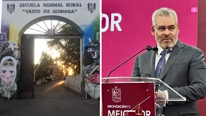 El gobernador Ramírez Bedolla asegura que la Normal de Tiripetío no cerrará pese a los constantes actos de vandalismo.