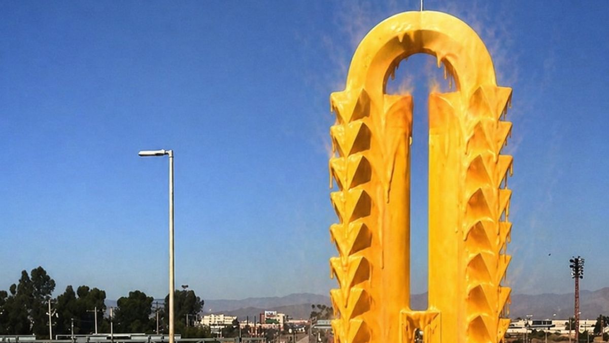 Puerta amarilla en Torreón