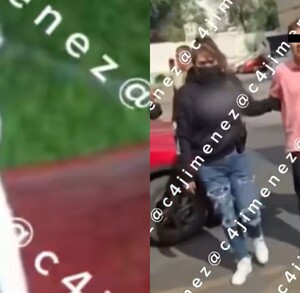 'El Chino' balea a carros que pasan frente a su casa en Buenavista.