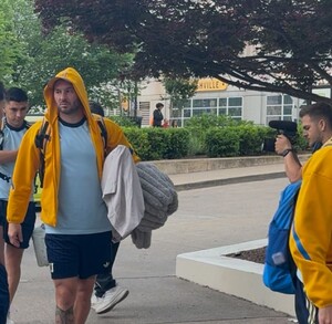 Tigres a su llegada a Nashville para sus semifinales de la Champions Cup 2026.