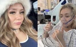 Kayley Boda, joven que tiene solo 18 meses de vida tras haber vapeado durante siete años.