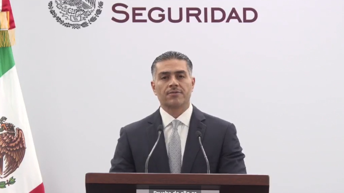 Omar García Harfuch ofrece rueda de prensa tras detención de 'El Jardinero'