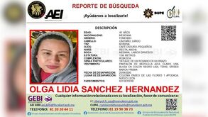 La Fiscalía de Nuevo León busca a Olga Lidia Sánchez Hernández, desaparecida el 25 de abril en la colonia Paseo de las Flores, Apodaca.