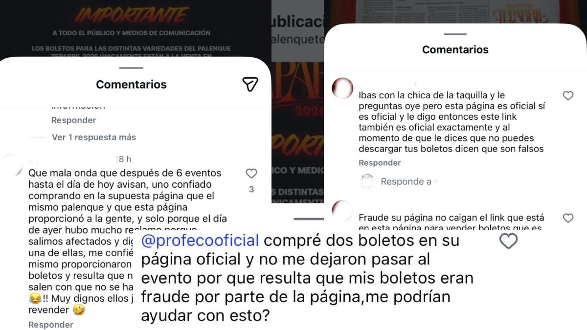 Usuarios denuncian estafas de hasta 11 mil pesos en la compra de boletos para el Palenque Tepabril 2026