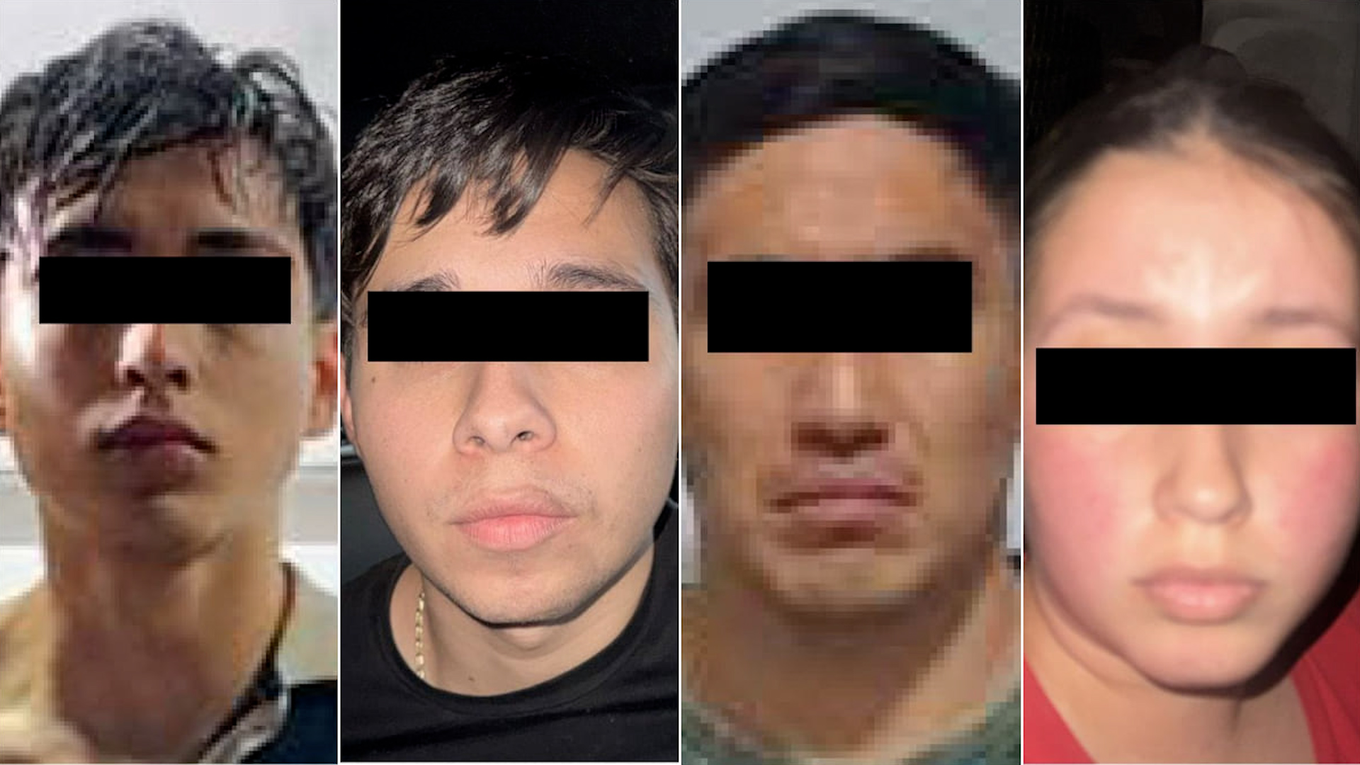 Tres hombres y una mujer fueron detenidos en Atizapán por el multihomicidio de una familia en Azcapotzalco. Les hallaron camionetas y armas.