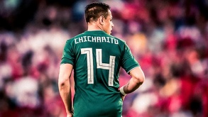 Javier 'Chicharito' Hernández en un partido con la Selección Mexicana