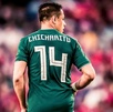 Javier 'Chicharito' Hernández en un partido con la Selección Mexicana
