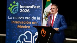 Marcelo Ebrard Casaubón, secretario de Economía, en Nuevo León.