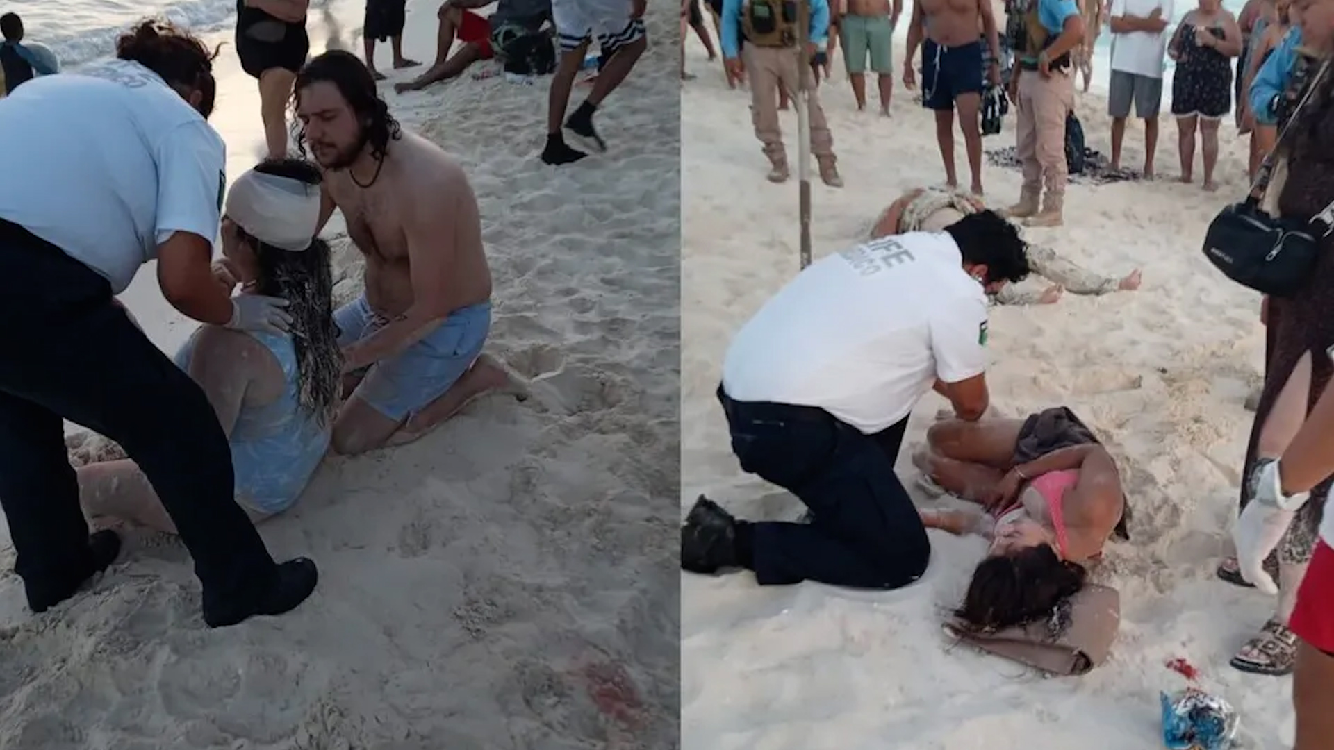 Los pasajeros de la unidad fueron detenidos por la Policía Turística tras el incidente.