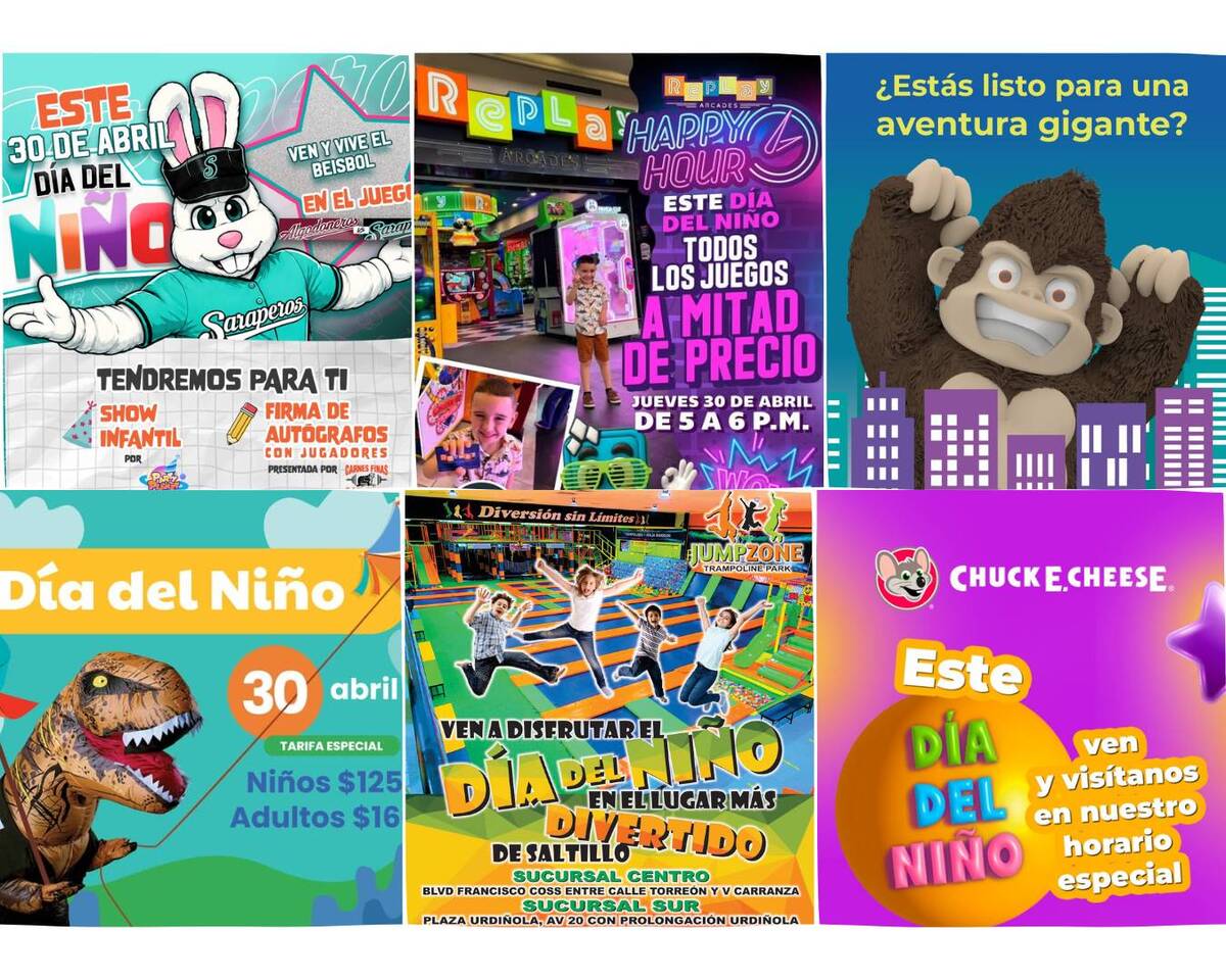 Opciones con promociones, eventos y actividades para celebrar el Día del Niño en Saltillo sin gastar de más.