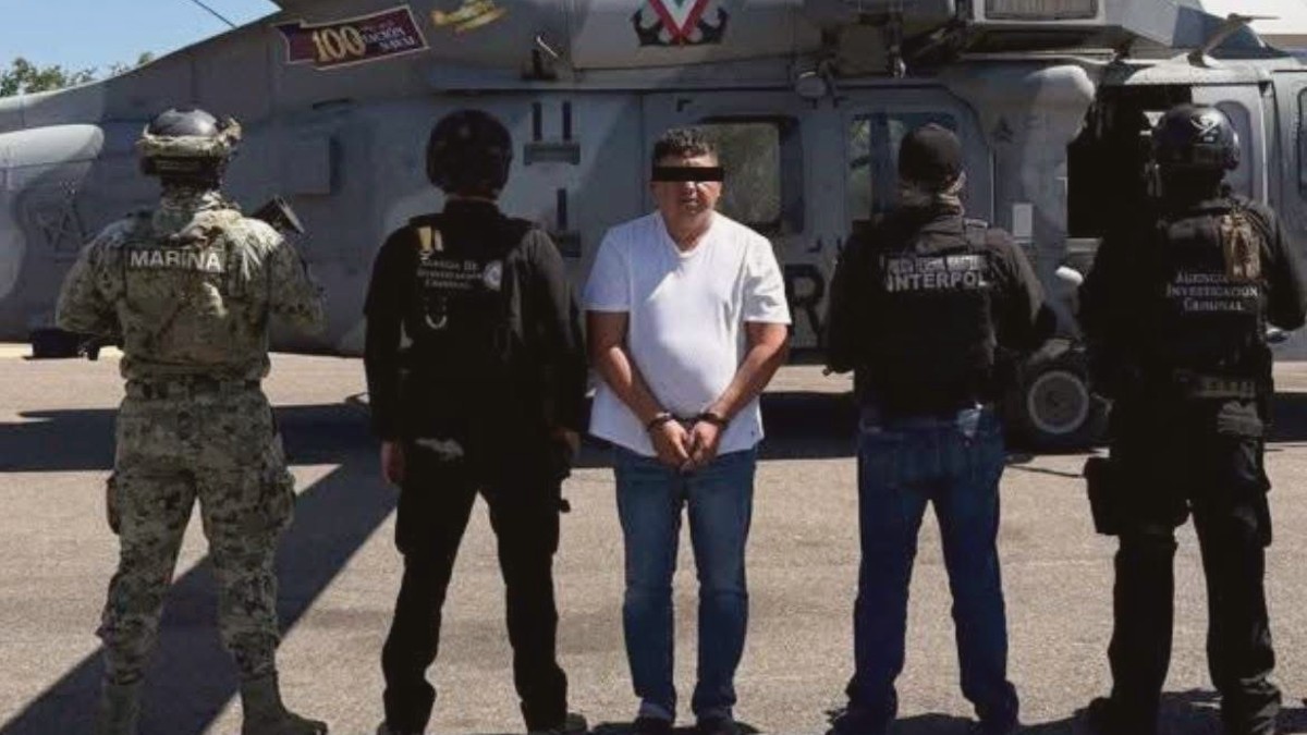 El Jardinero en su captura y traslado a Ciudad de México