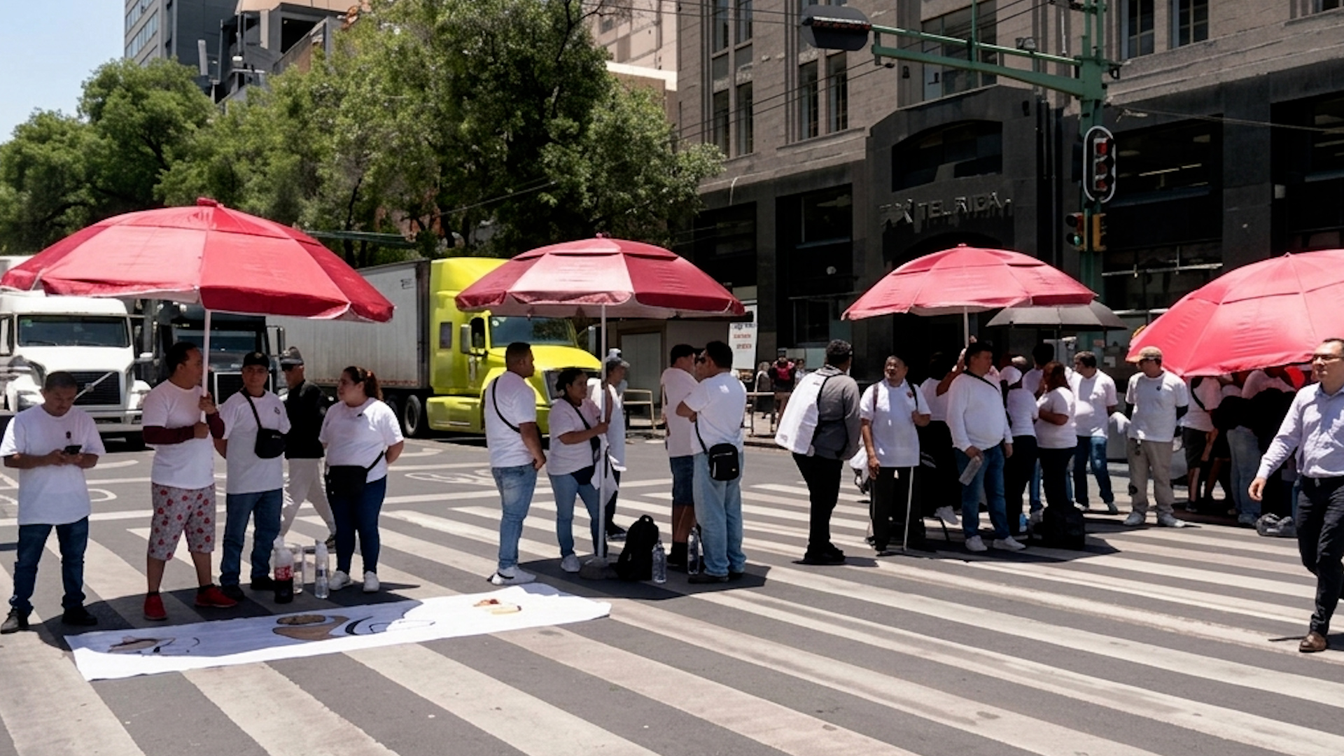 Personas con discapacidad visual exigen al gobierno la reubicación de sus lugares de venta.