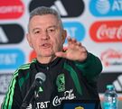 Javier Aguirre en una conferencia de la Selección Mexicana.